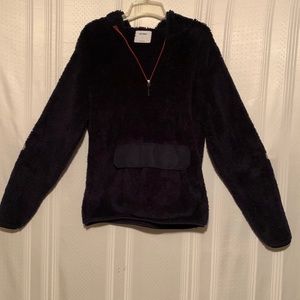 Dark Blue “Old Navy”Plush hoodie parka type jacket